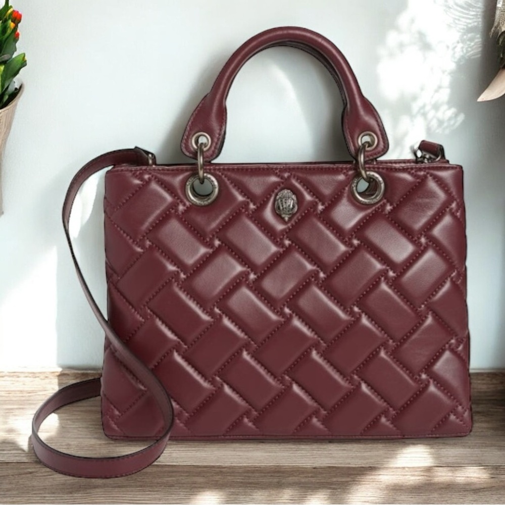 Kurt Geiger Burgundy Quilted Tote Bag